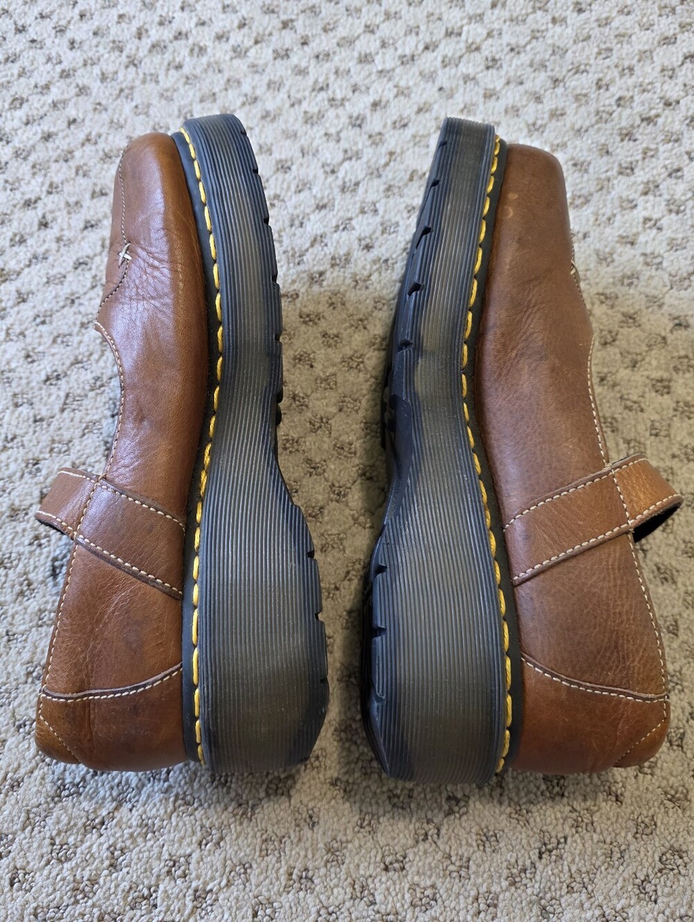 Vintage Dr. Martens Mary Jane Shoes with Yellow Stitching - Picture 4 of 9